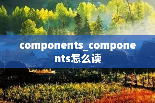 components_components怎么读