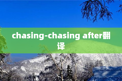 chasing-chasing after翻译