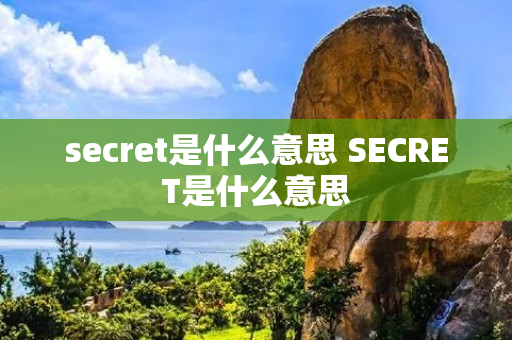 secret是什么意思 SECRET是什么意思