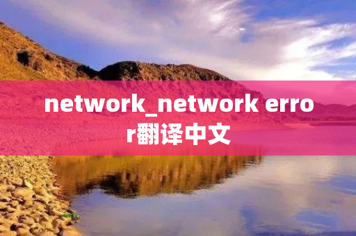 network_network error翻译中文